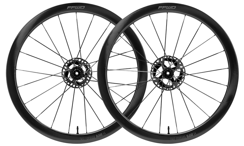 FULL CARBON CLINCHER / 44MM / 2:1 / DISC BRAKE / BLACK RAW44 SPOKE SET FFWD LLANTAS RUEDAS