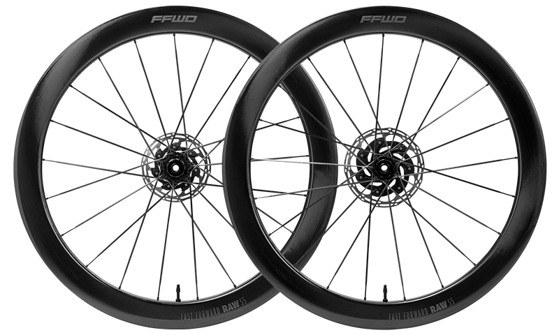 FFWD | RAW55 FULL CARBON CLINCHER / 55MM / 2:1 / DISC BRAKE / BLACK SPOKE SET FCC LLANTAS RUEDAS